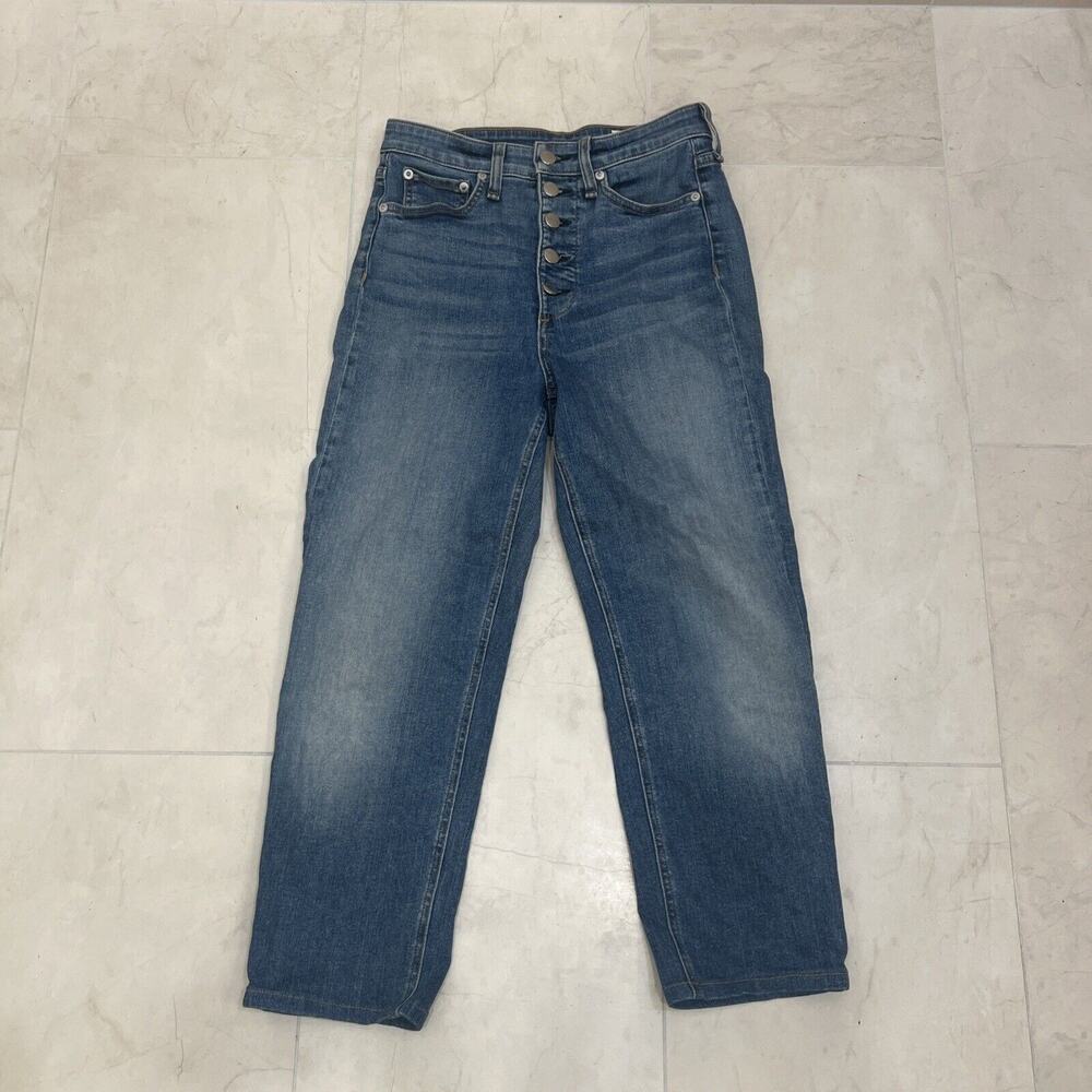 Rag & Bone Size 26 Capri Jeans Jane Super High-Rise Cigarette Button-Fly
